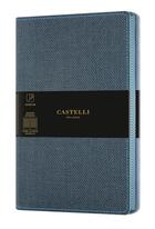 Couverture du livre « Carnet harris grand format quadrillé slate blue » de  aux éditions Castelli Milano