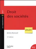 Couverture du livre « Droit des sociétés » de Jerome Bonnard aux éditions Hachette Education