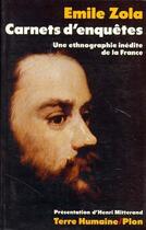 Couverture du livre « Carnets d'enquetes » de Émile Zola aux éditions Plon