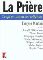 Couverture du livre « Priere » de Martini E aux éditions Editions De L'atelier