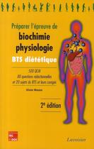 Couverture du livre « Préparer l'épreuve de biochimie physiologie (2e édition) » de Masson aux éditions Tec Et Doc
