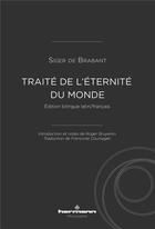 Couverture du livre « Traité de l'éternité du monde » de Siger De Brabant aux éditions Hermann