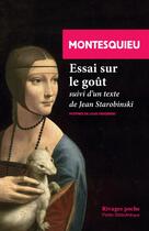 Couverture du livre « Essai sur le goût » de Montesquieu aux éditions Rivages