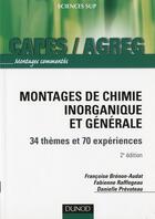 Couverture du livre « Montages chimie inorganique (2e édition) » de Francoise Brenon-Audat aux éditions Dunod