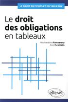 Couverture du livre « Le droit des obligations en tableaux » de Ramparany/Scattolin aux éditions Ellipses