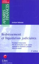 Couverture du livre « Redressement et liquidation judiciaires » de Jocelyne Vallansan aux éditions Lexisnexis