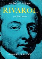 Couverture du livre « Rivarol » de Jean Dutourd aux éditions Mercure De France