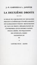 Couverture du livre « La deuxième droite » de Louis Janover et Jean-Pierre Garnier aux éditions Agone