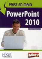 Couverture du livre « Prise en main ; Powerpoint 2010 » de Turjmann Kevin aux éditions First Interactive
