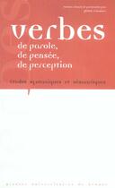 Couverture du livre « VERBES DE PAROLE DE PENSEE DE PERCEPTION » de Pur aux éditions Pu De Rennes