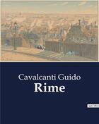 Couverture du livre « Rime » de Cavalcanti Guido aux éditions Culturea