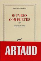 Couverture du livre « Oeuvres completes - vol19 » de Artaud Antonin aux éditions Gallimard