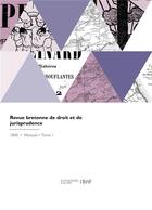 Couverture du livre « Revue bretonne de droit et de jurisprudence » de Hippolyte Vannier aux éditions Hachette Bnf