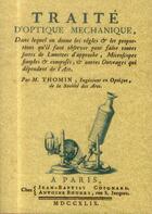 Couverture du livre « Traite d'optique mechanique » de M. Thomin aux éditions Maxtor