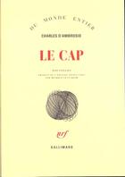 Couverture du livre « Le cap » de D'Ambrosio Char aux éditions Gallimard