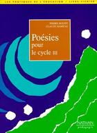 Couverture du livre « Poésies pour le cycle 3 » de Claude Hameau et Pierre Roudy aux éditions Nathan