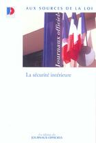 Couverture du livre « La securite interieure » de  aux éditions Documentation Francaise