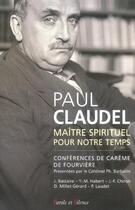 Couverture du livre « Paul claudel, maitre spirituel et theologien » de Fourviere aux éditions Parole Et Silence