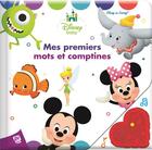 Couverture du livre « Diney baby ; mes premiers mots et comptines » de Disney aux éditions Pi Kids