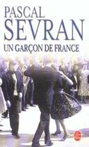 Couverture du livre « Un garcon de france » de Sevran-P aux éditions Le Livre De Poche