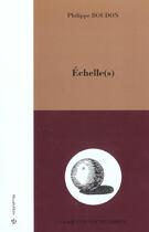 Couverture du livre « Échelles » de Philippe Boudon aux éditions Economica