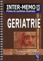 Couverture du livre « Gériatrie » de Jeremie Lefevre et Rene Dondelinger aux éditions Vernazobres Grego