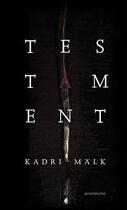 Couverture du livre « Testament » de Kadri Malk aux éditions Arnoldsche