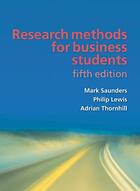 Couverture du livre « Research methods for business (5e édition) » de Lewis Adrian aux éditions Pearson