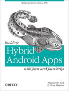 Couverture du livre « Building Hybrid Android Apps with Java and JavaScript » de Nitin Khanna aux éditions O`reilly Media