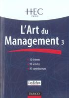 Couverture du livre « L'art du management » de  aux éditions Dunod