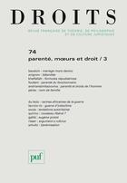 Couverture du livre « Droits 2021, n.74 » de  aux éditions Puf