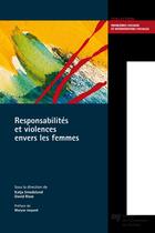 Couverture du livre « Responsabilites et violences envers les femmes » de Smedslund/Risse aux éditions Presses De L'universite Du Quebec