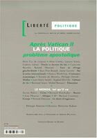 Couverture du livre « Apres vatican ii, la politique probleme apostolique - liberte politique n 13 » de  aux éditions Francois-xavier De Guibert