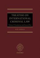 Couverture du livre « Treatise on International Criminal Law: Volume 1: Foundations and Gene » de Ambos Kai aux éditions Oup Oxford