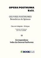 Couverture du livre « Oeuvres posthumes III » de Benedictus De Spinoza aux éditions Bookelis