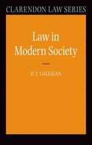 Couverture du livre « Law in Modern Society » de Galligan Denis aux éditions Oup Oxford