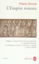 Couverture du livre « L'Empire romain » de Pierre Grimal aux éditions Le Livre De Poche