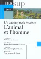 Couverture du livre « L'animal et l'homme » de Bertrand/Dandrey aux éditions Belin Education