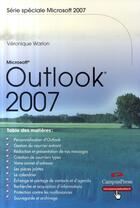 Couverture du livre « Microsoft outlook 2007 » de Veronique Warion aux éditions Pearson