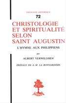 Couverture du livre « Christologie et spiritualite selon saint augustin » de Verwilghen Albert aux éditions Beauchesne Editeur