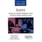 Couverture du livre « Lolita, roman de Vladimir Nabokov (1955) et film de Stanley Kubrick (1962) » de Taina/Didier aux éditions Ellipses