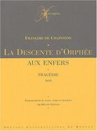 Couverture du livre « DESCENTE D ORPHEE AUX ENFERS » de Pur aux éditions Pu De Rennes