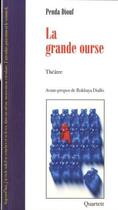 Couverture du livre « La grande ourse » de Penda Diouf aux éditions Quartett