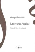 Couverture du livre « Lettre aux anglais » de Georges Bernanos aux éditions Sillage