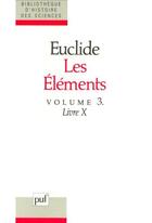 Couverture du livre « Les éléments t.3 » de Euclide aux éditions Puf