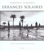Couverture du livre « Errances solaires » de Fernandez/Ferranti aux éditions Stock