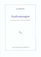 Couverture du livre « Andromaque » de Euripide aux éditions Minuit