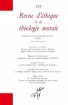 Couverture du livre « Revue d'éthique et de théologie morale 285 » de Collectif Retm aux éditions Cerf
