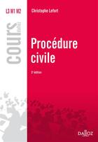 Couverture du livre « Procédure civile ; 5e édition » de Christophe Lefort aux éditions Dalloz