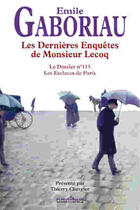 Couverture du livre « Les dernieres enquetes de monsieur lecoq - vol02 » de Emile Gaboriau aux éditions Omnibus